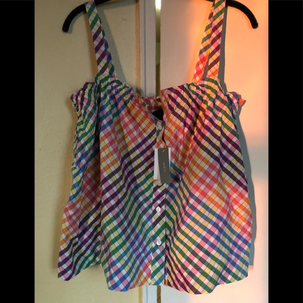 Jcrew button front sleeveless top